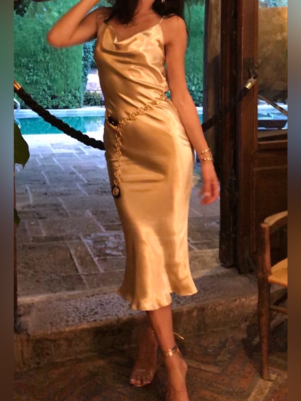 Rat & Boa Lumina Slip Dress in Gold